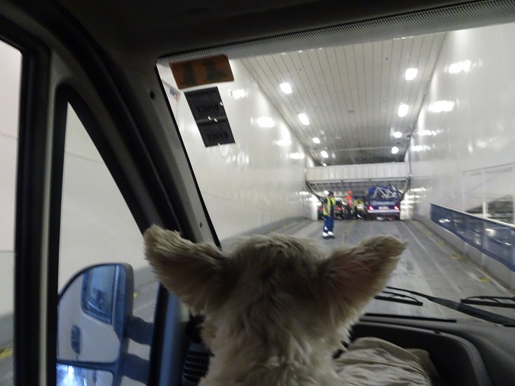 poppysocks entering the north sea ferry