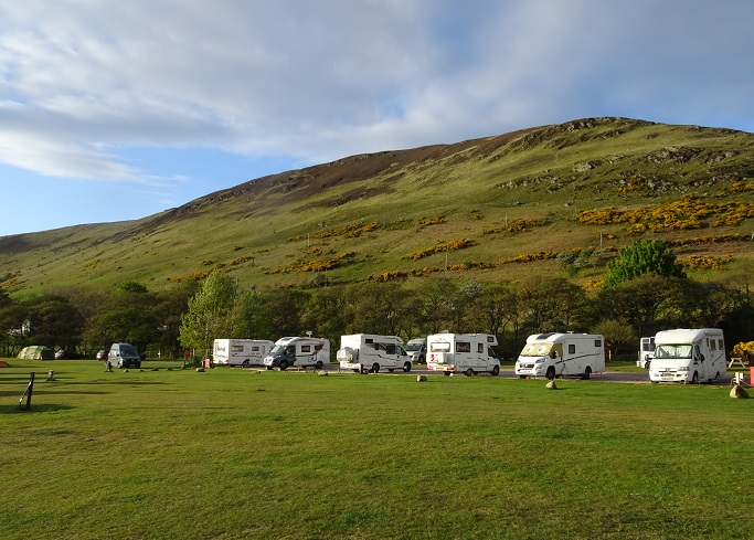 The camp site at Lochranza Arran