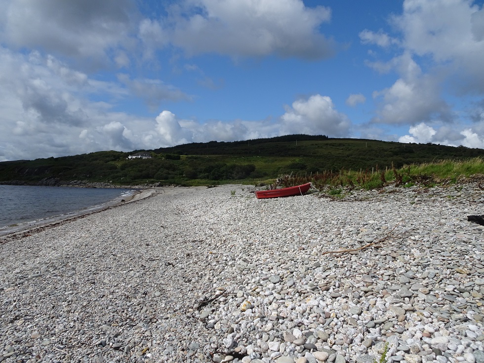 the beach at claonaig