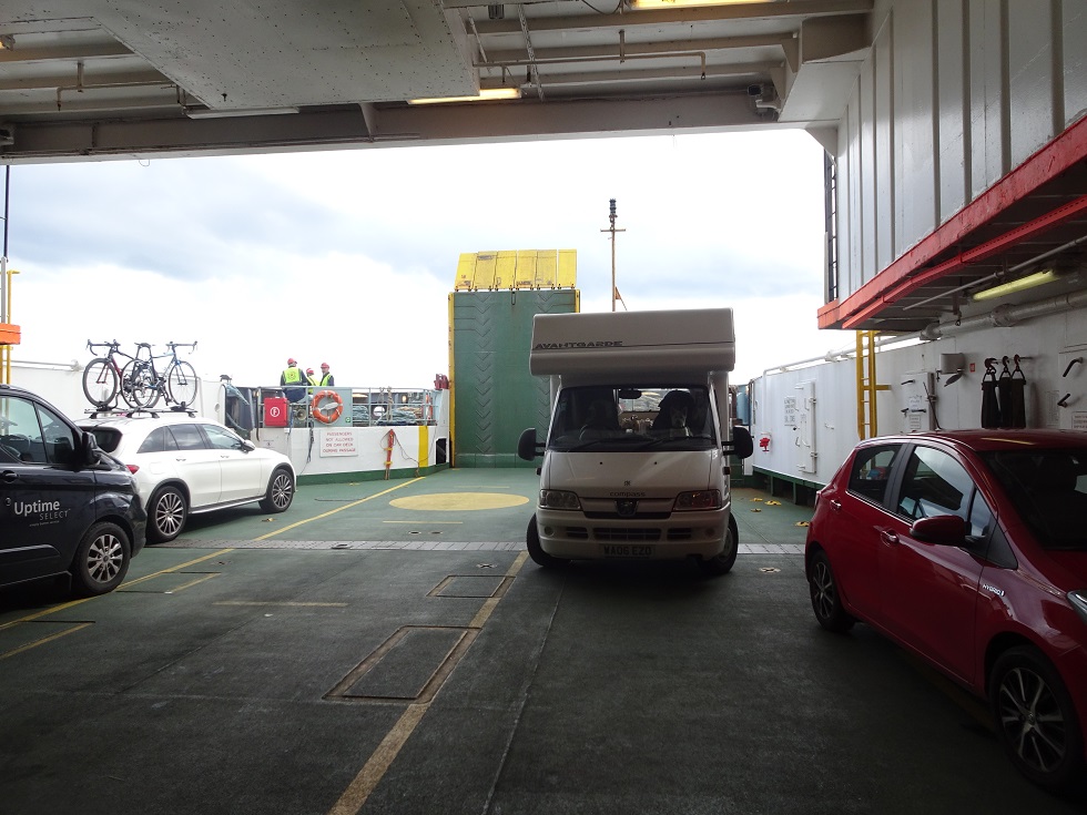 poppysocks in Betsy on the Brodick Ferry