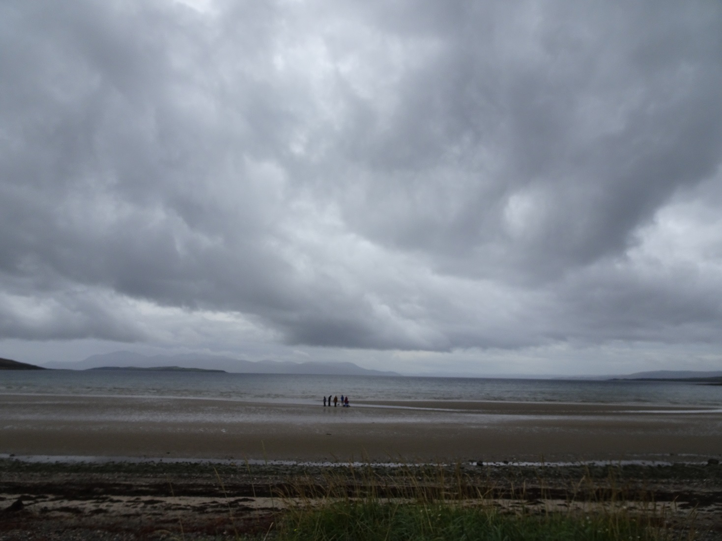 locals walking on ettrick bay