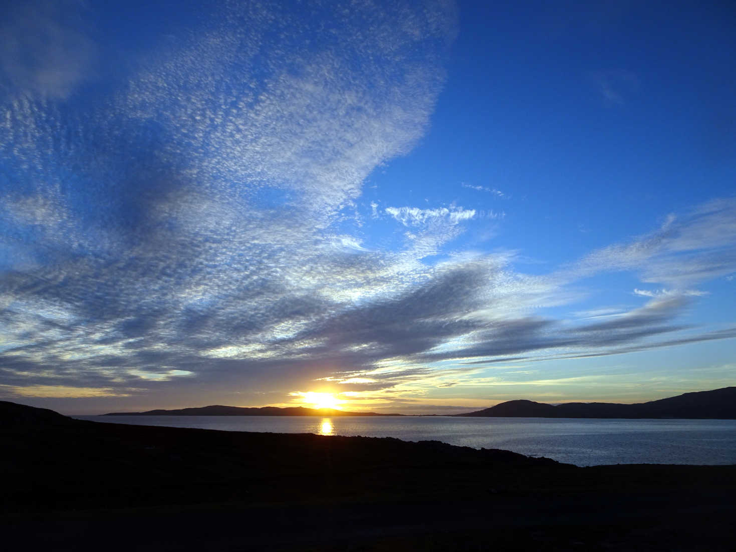 sunset over taransay