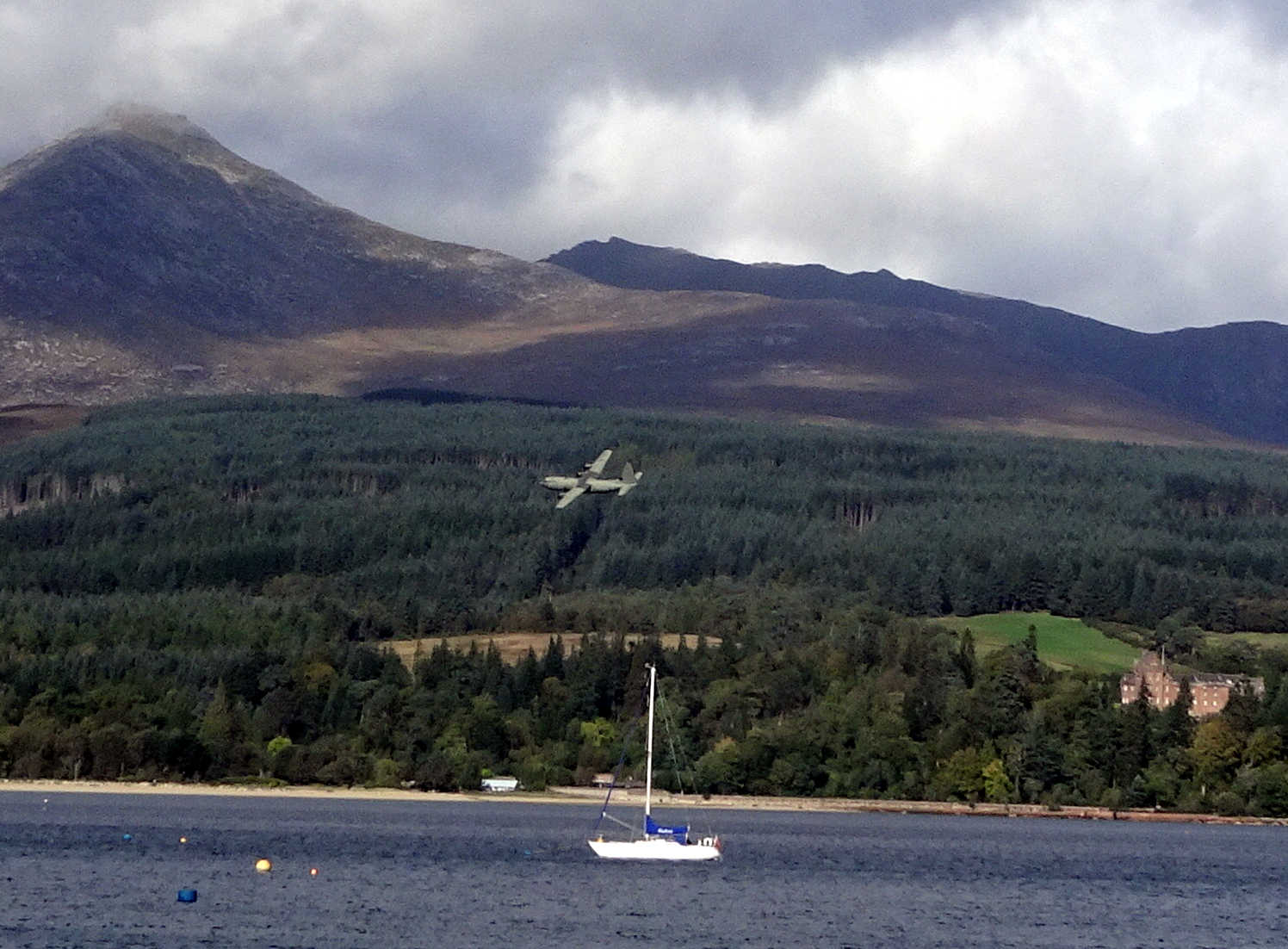 plane at brodick