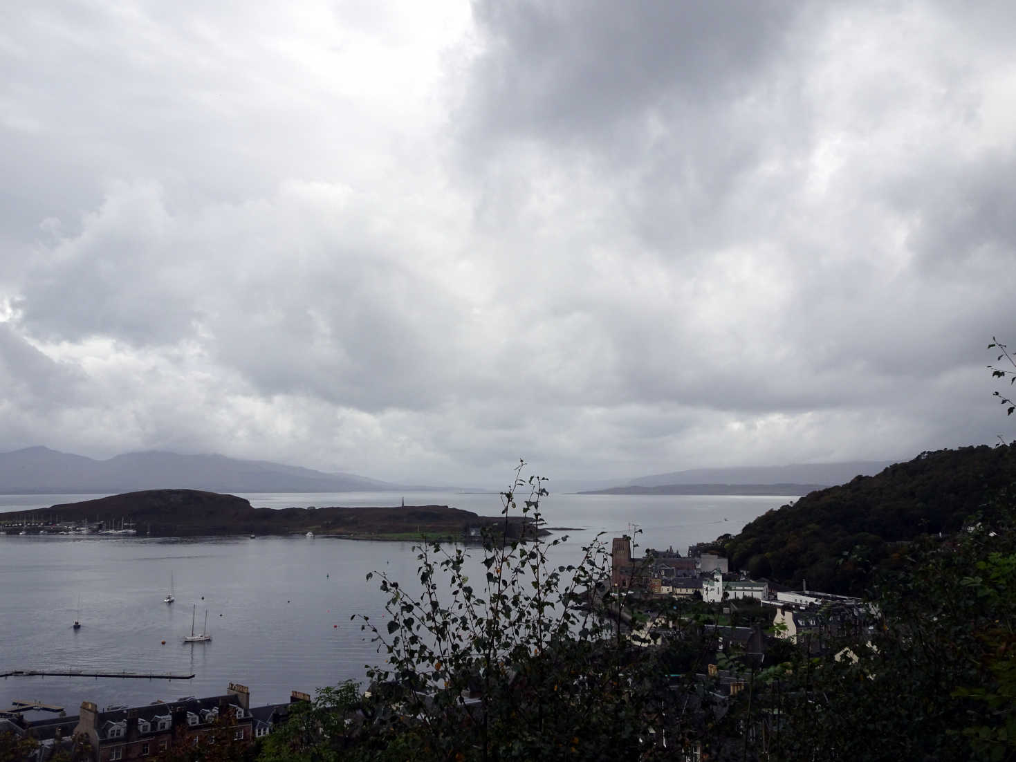 view to the islands from oban