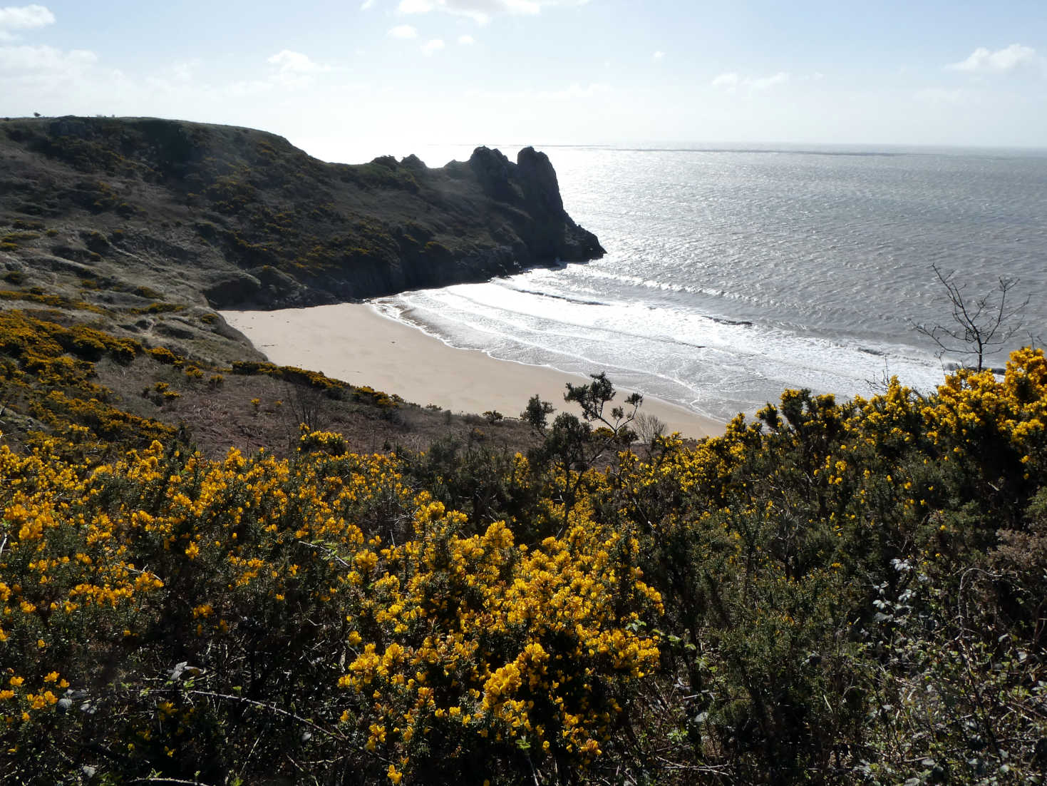 quiet beach near oxwich