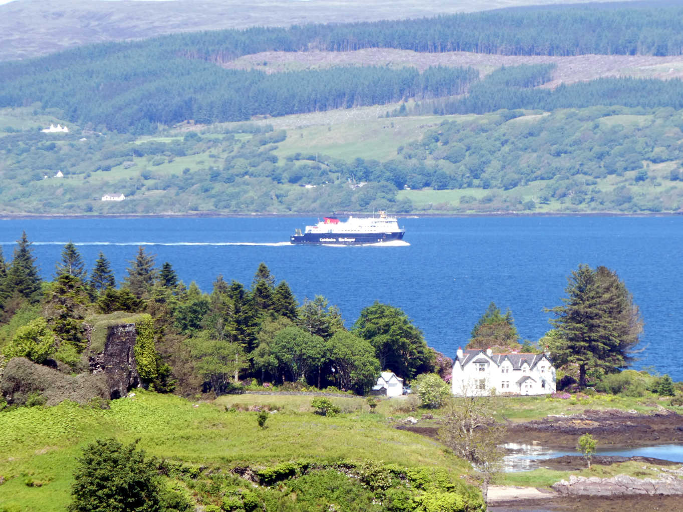 Aros castle and the sound of Mull