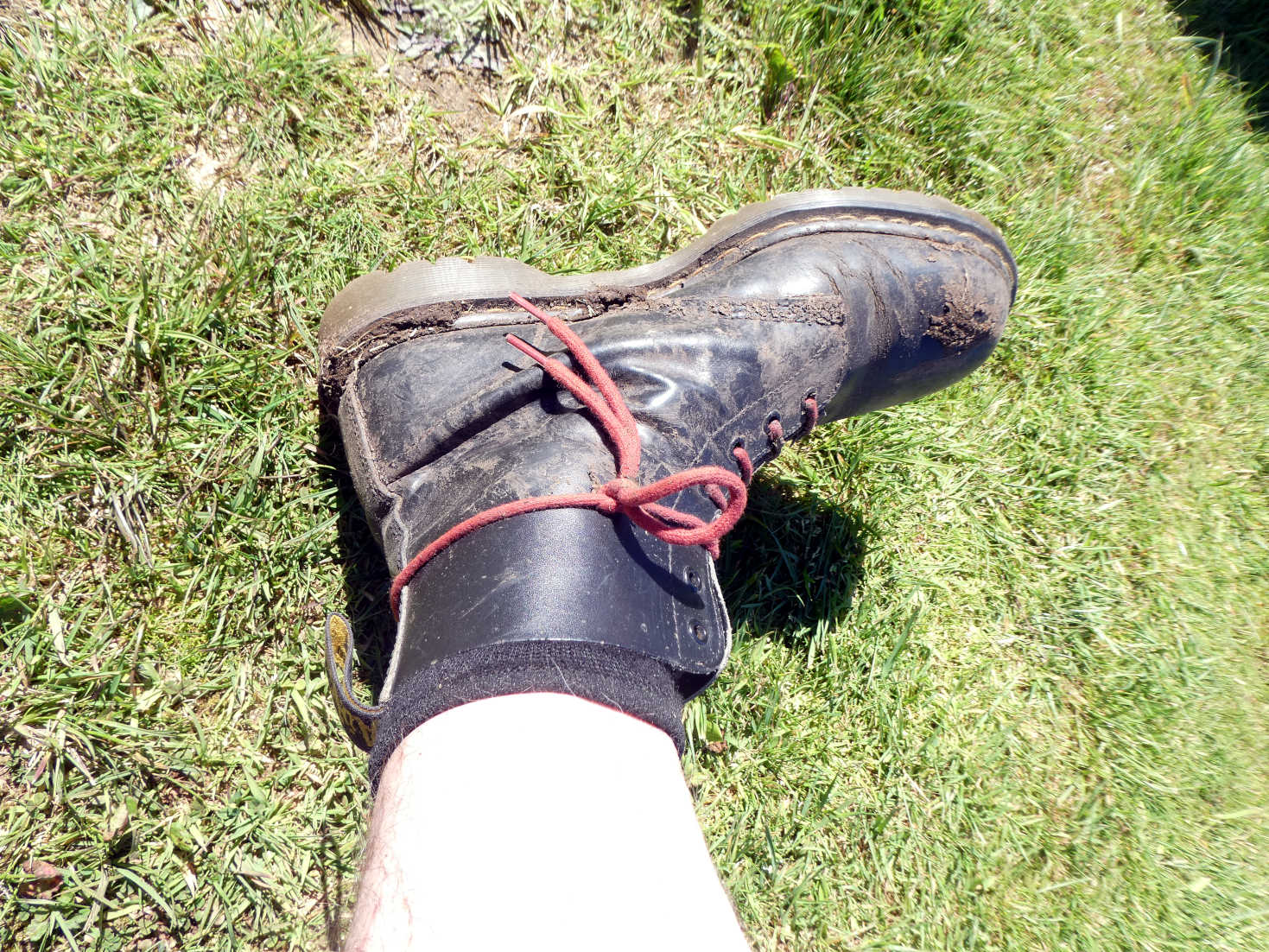 muddy boot from Salen Hill bog