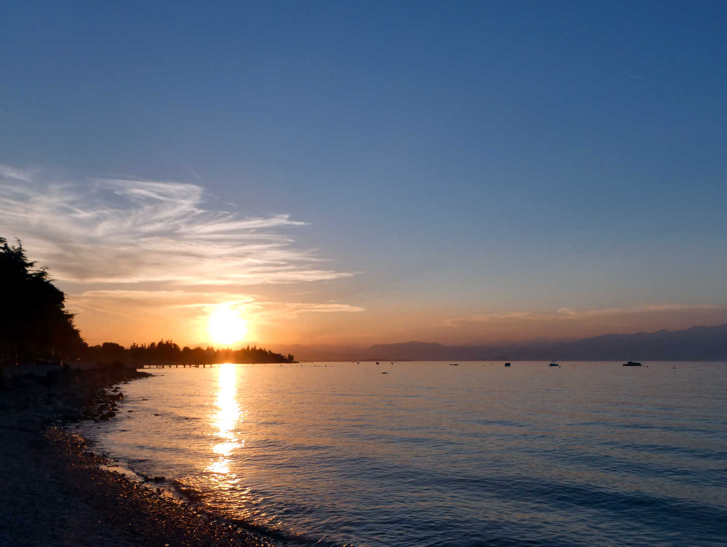 Sunset at Peschiera Lake Garda