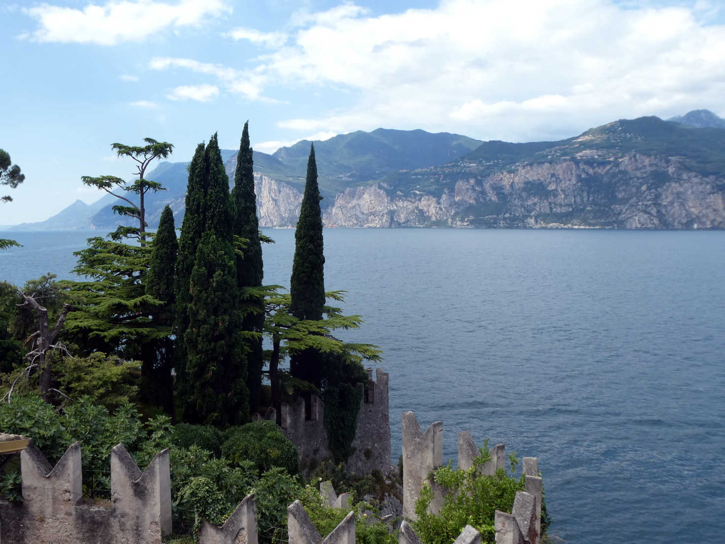 View of Lake Garda from the castle in Malcesine
