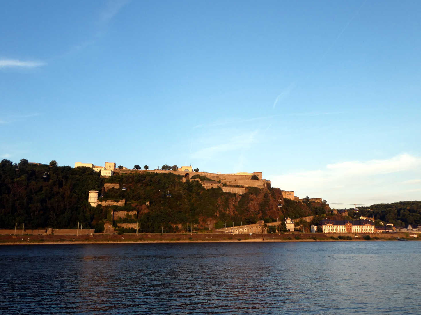 the castle at dusk Koblenz