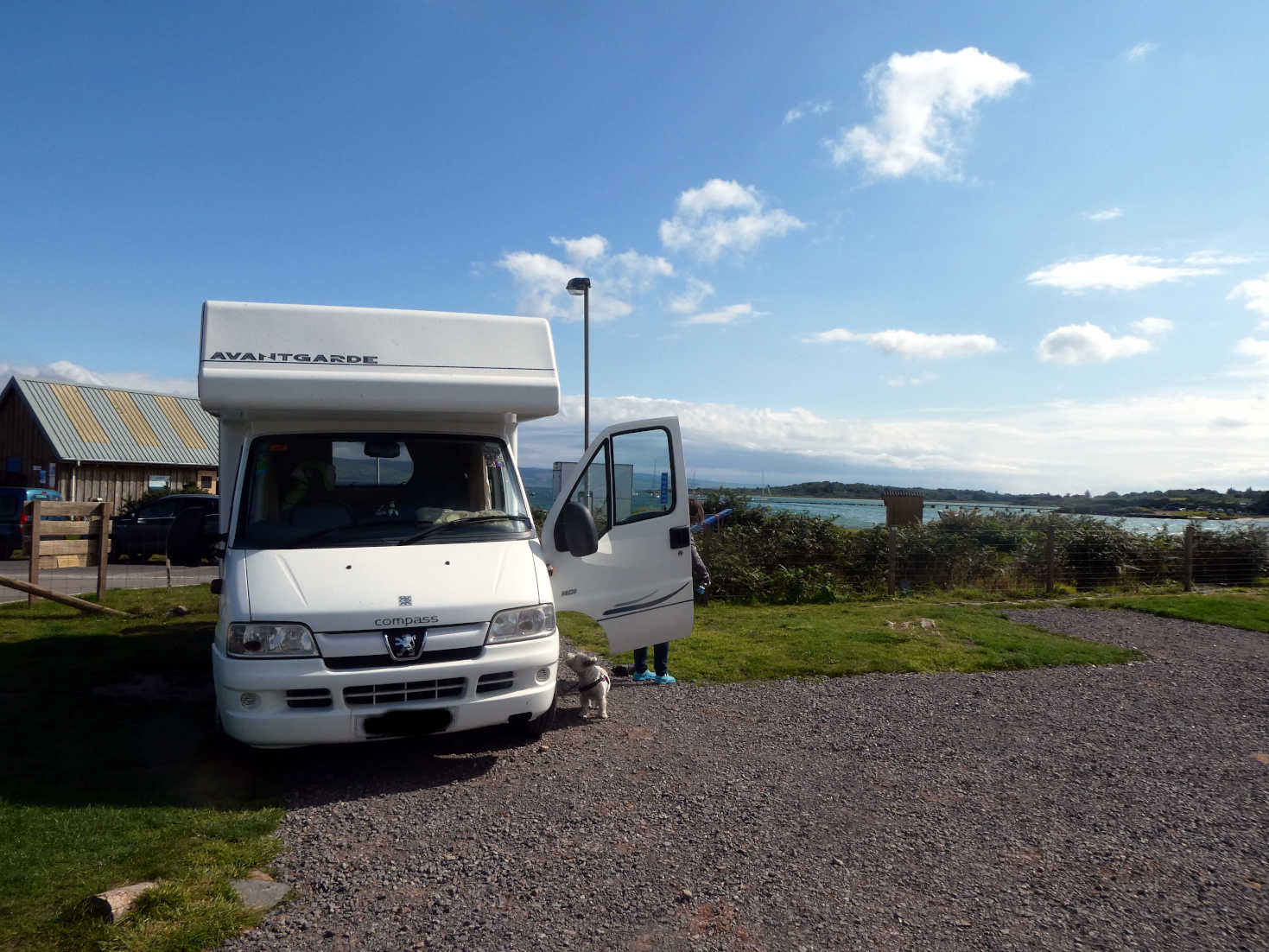 Betsy at camp in Gigha