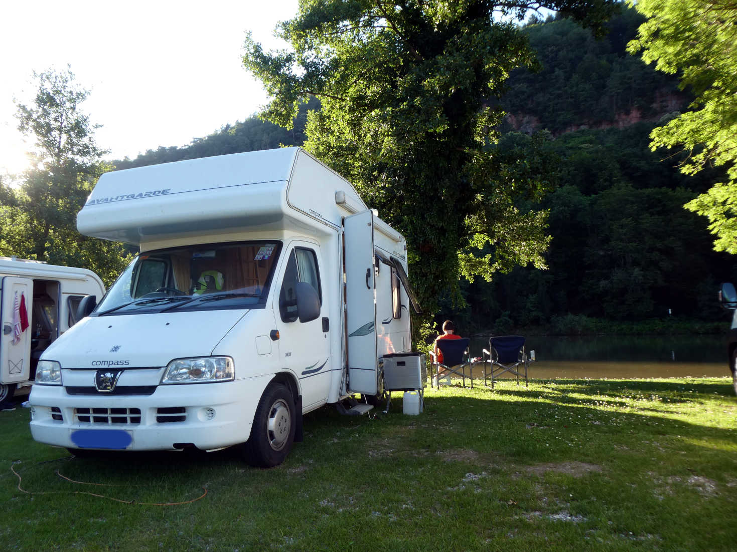 camp on the banks of the Neckar