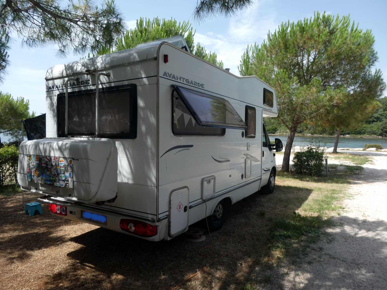 Betsy at camp in Vodnijan