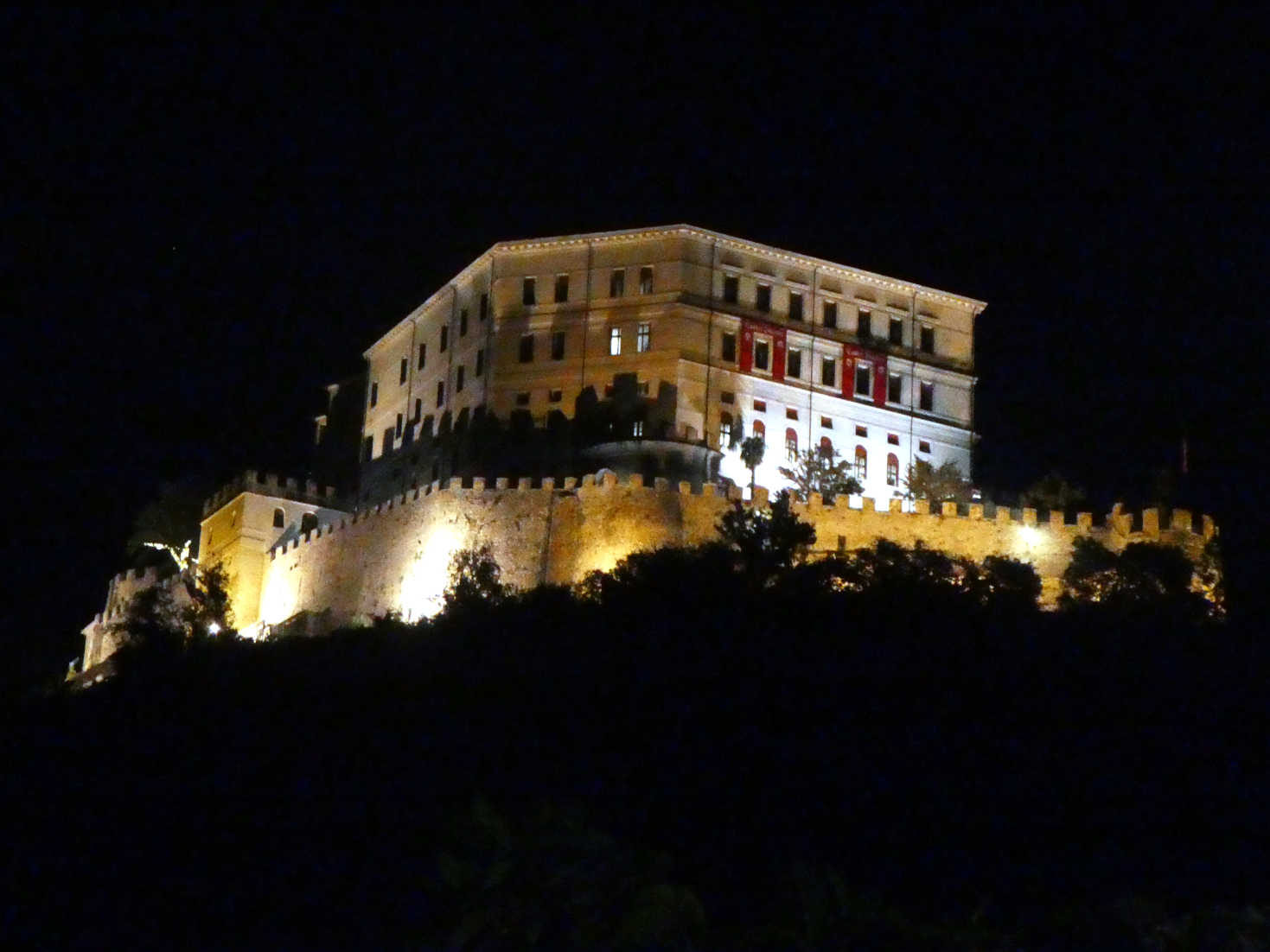 Castle Baldo at night