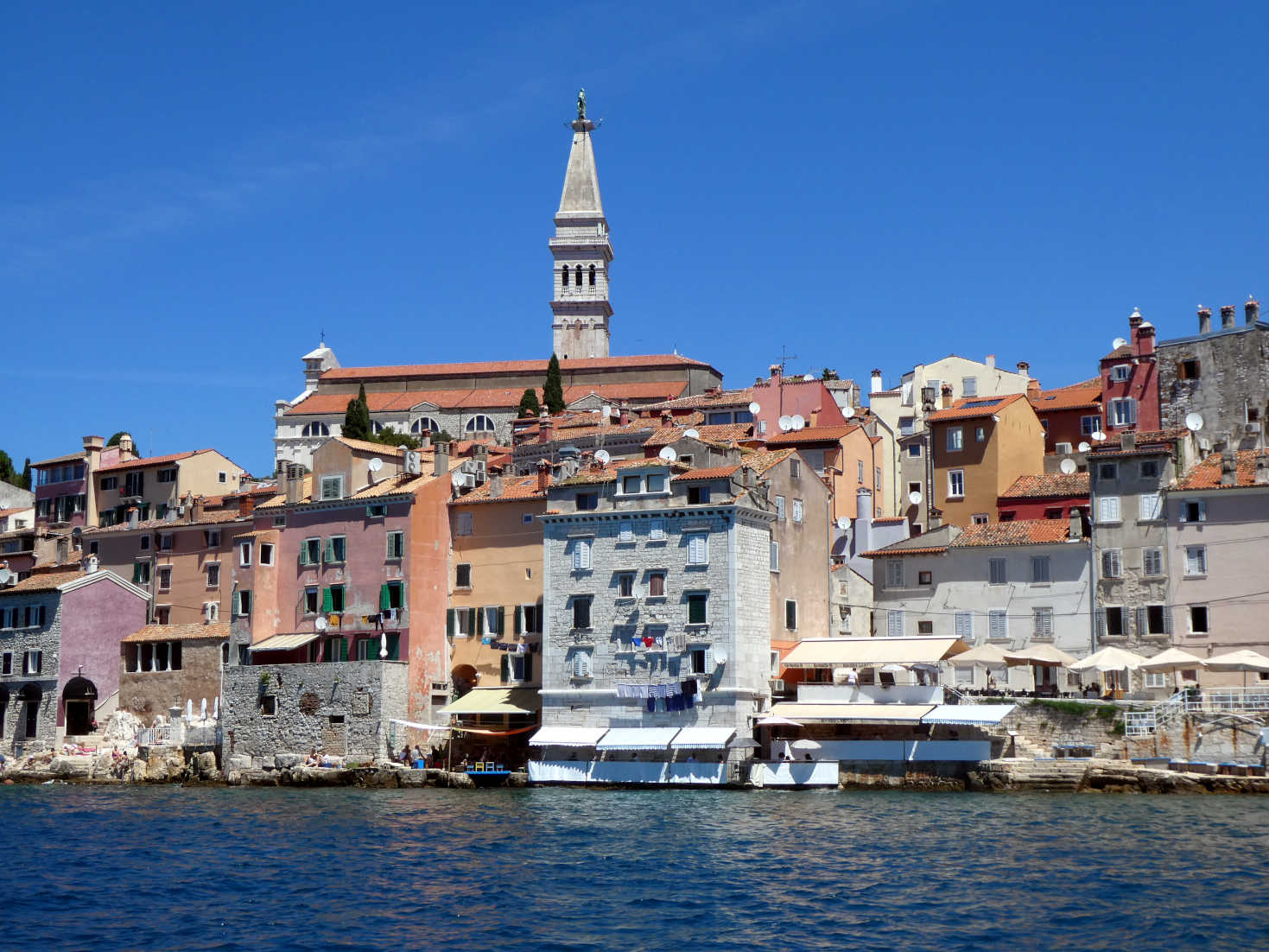 Rovinj from the docked boat