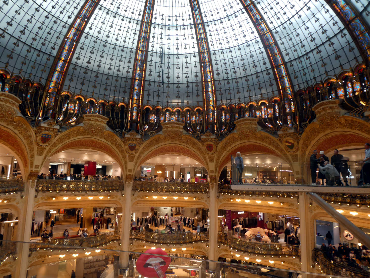 inside Galeries Lafayette Haussmann