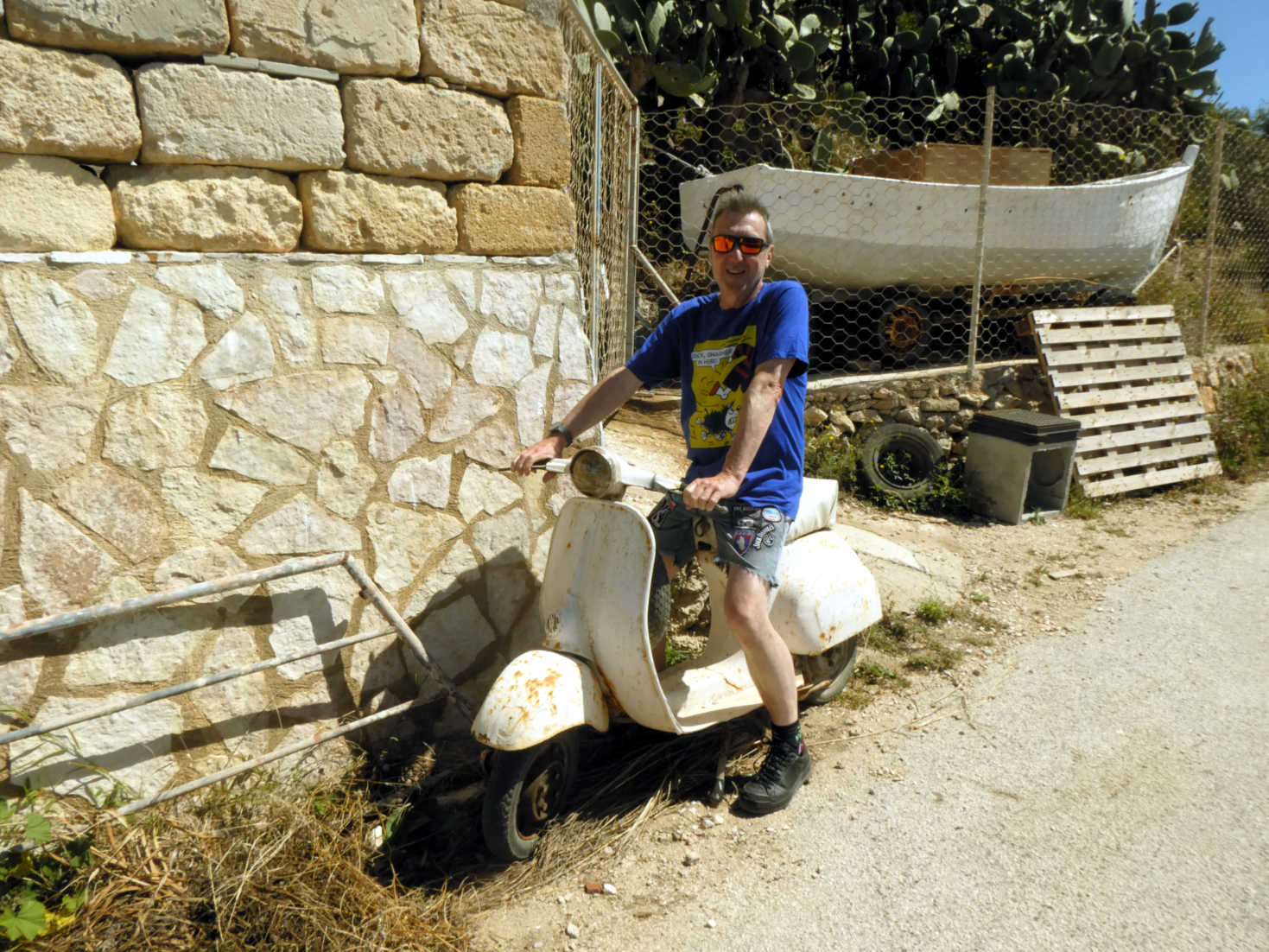 me on a vespa in lavanzo