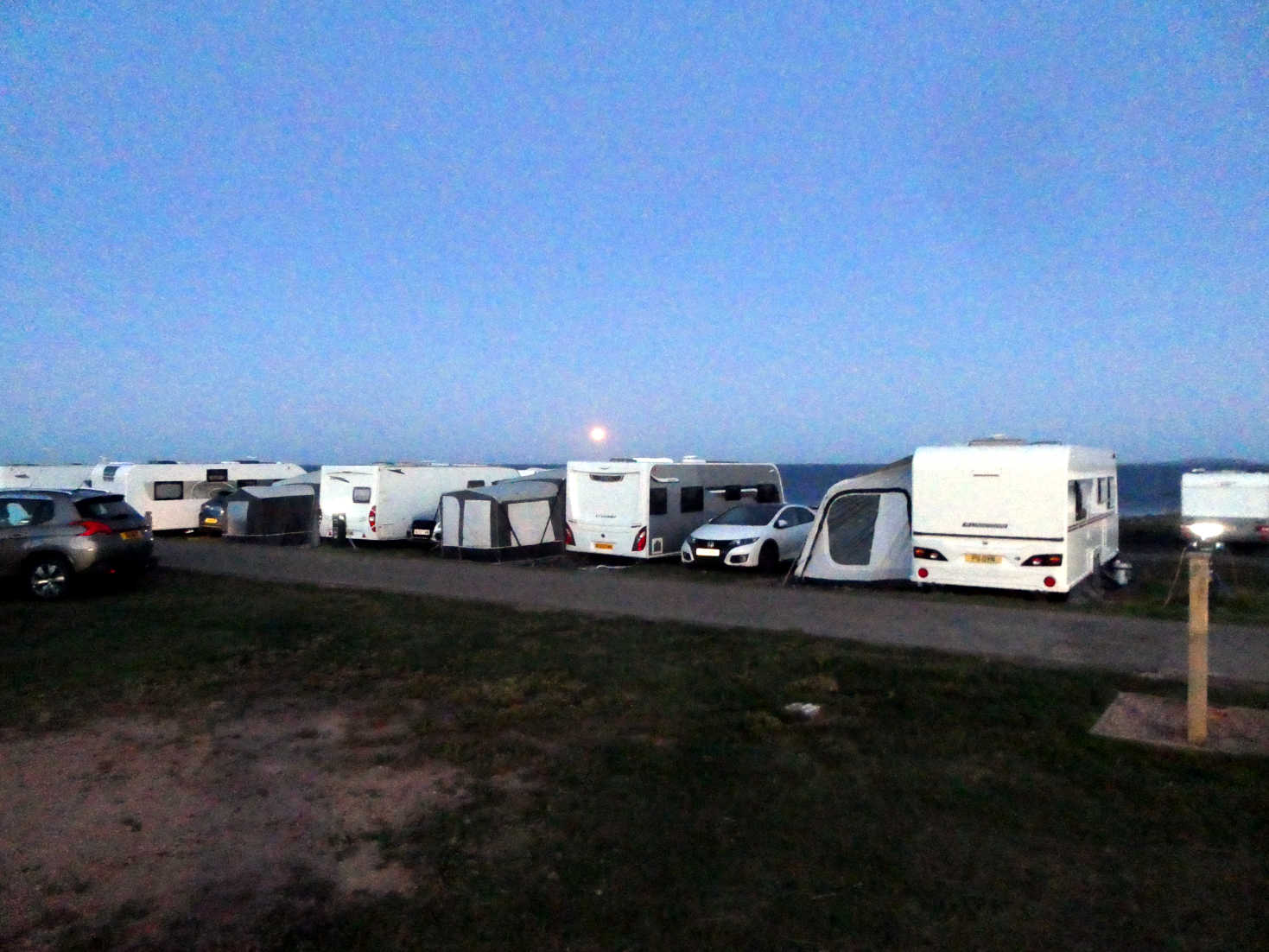 moonrise over crail campsite