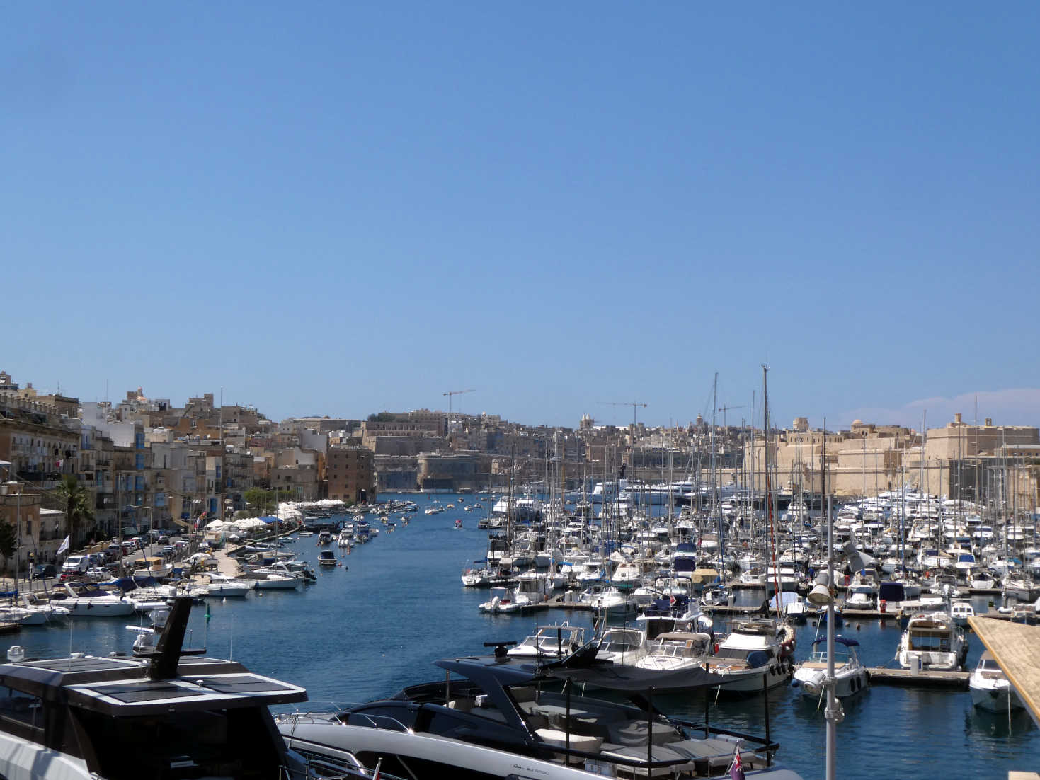 View to valletta from Birgu marina